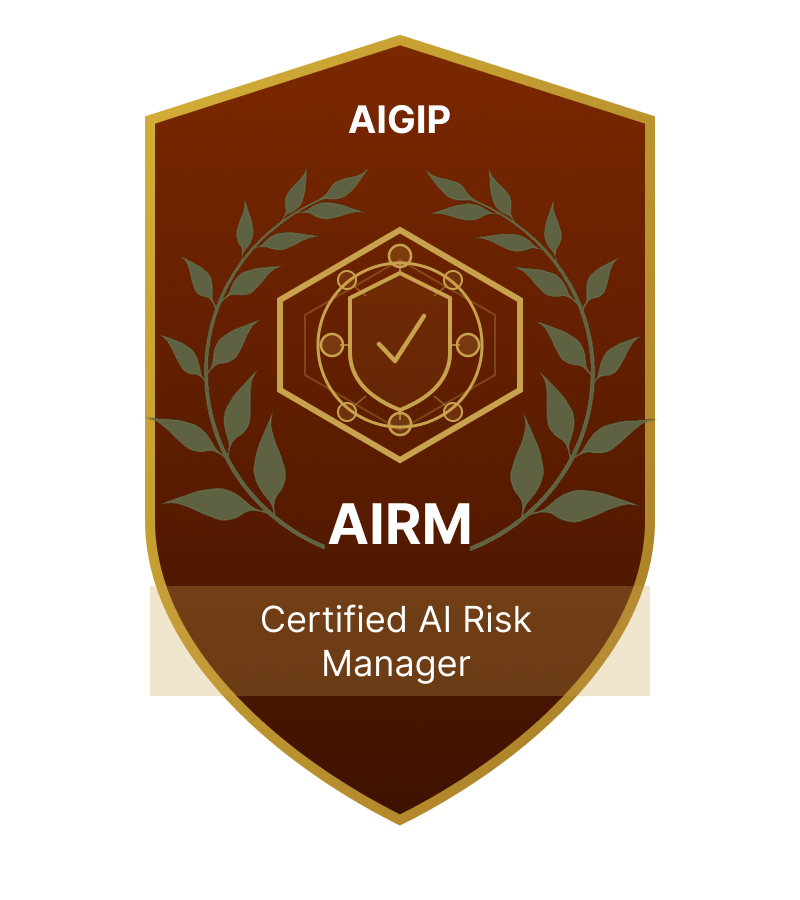 AIRM — Certified AI Risk & Compliance Professional badge