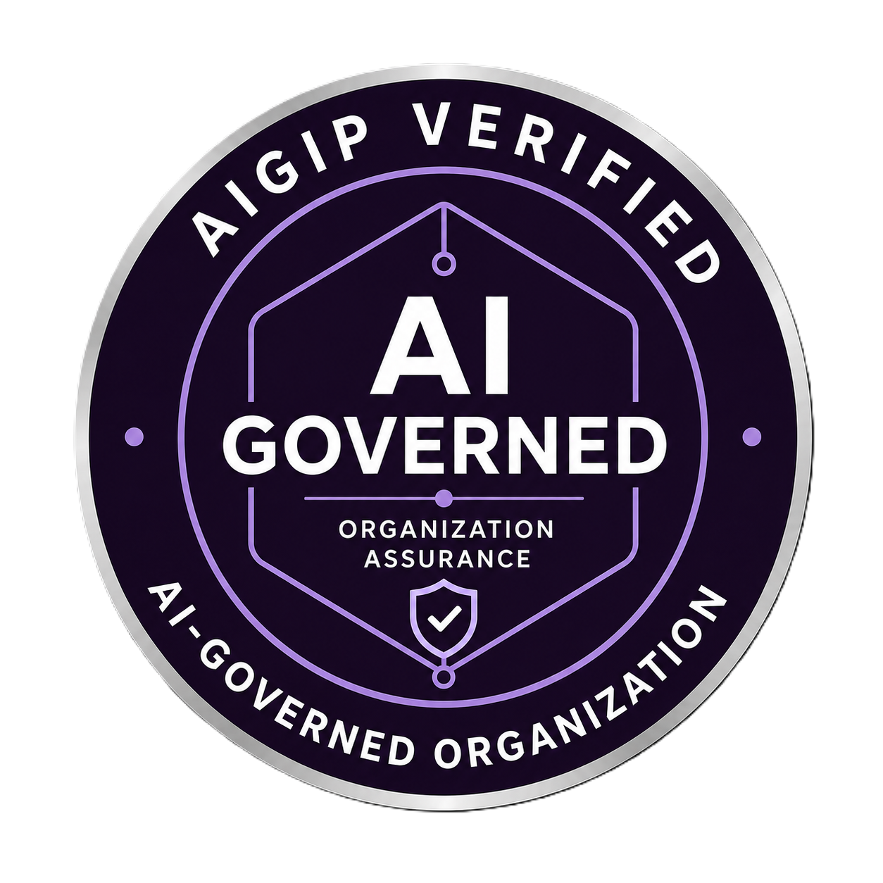 AIGIP Verified AI-Governed Organization certification badge